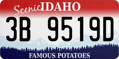 ID license plate 3B9519D