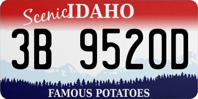 ID license plate 3B9520D
