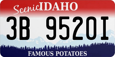 ID license plate 3B9520I