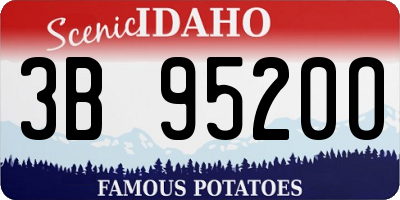 ID license plate 3B9520O