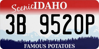 ID license plate 3B9520P