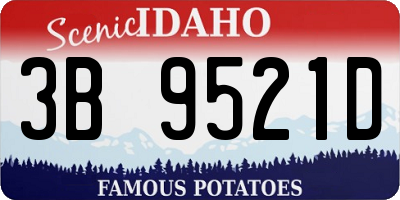 ID license plate 3B9521D