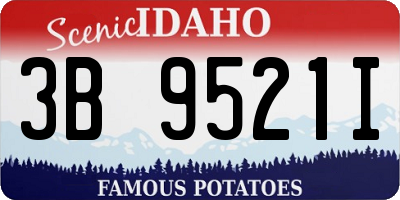 ID license plate 3B9521I