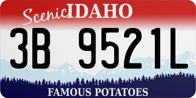 ID license plate 3B9521L