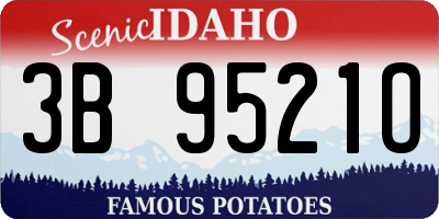 ID license plate 3B9521O