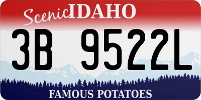 ID license plate 3B9522L