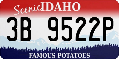 ID license plate 3B9522P