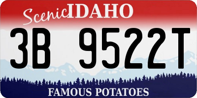 ID license plate 3B9522T