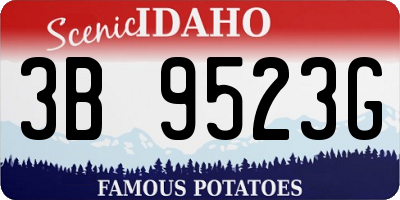 ID license plate 3B9523G