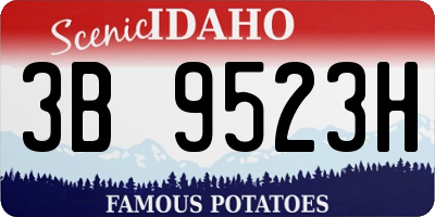 ID license plate 3B9523H