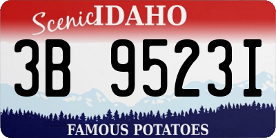 ID license plate 3B9523I