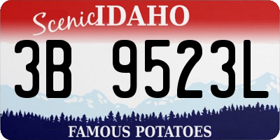 ID license plate 3B9523L