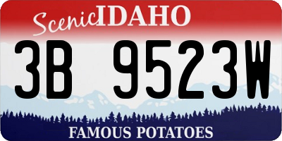 ID license plate 3B9523W