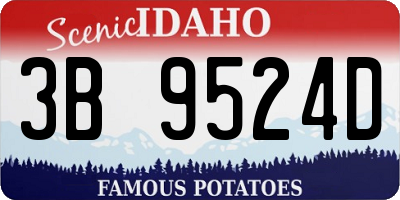ID license plate 3B9524D