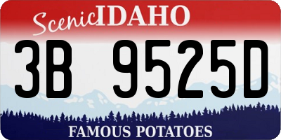 ID license plate 3B9525D