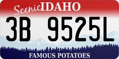 ID license plate 3B9525L