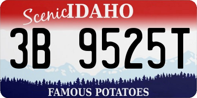 ID license plate 3B9525T