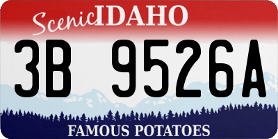 ID license plate 3B9526A