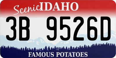 ID license plate 3B9526D