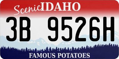 ID license plate 3B9526H