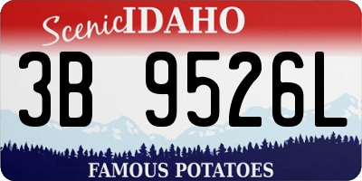 ID license plate 3B9526L