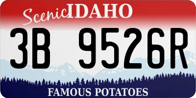ID license plate 3B9526R