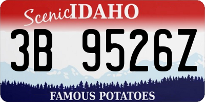 ID license plate 3B9526Z