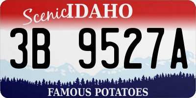 ID license plate 3B9527A