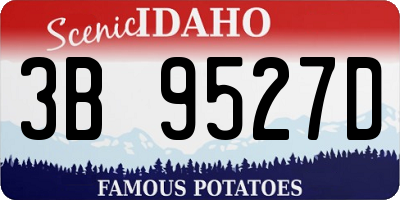 ID license plate 3B9527D