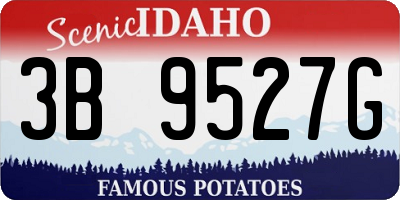 ID license plate 3B9527G