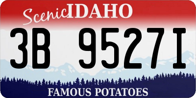 ID license plate 3B9527I