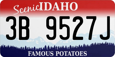 ID license plate 3B9527J