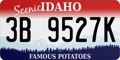 ID license plate 3B9527K