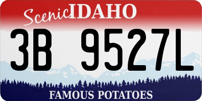 ID license plate 3B9527L