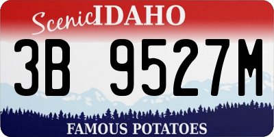 ID license plate 3B9527M