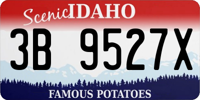 ID license plate 3B9527X