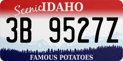 ID license plate 3B9527Z
