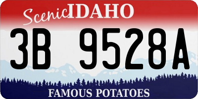 ID license plate 3B9528A