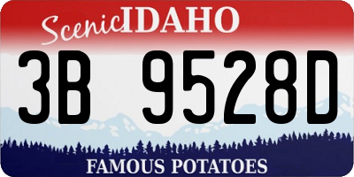 ID license plate 3B9528D