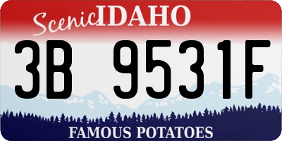 ID license plate 3B9531F