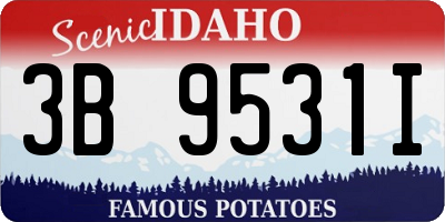 ID license plate 3B9531I