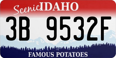 ID license plate 3B9532F