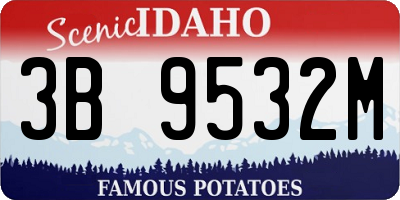 ID license plate 3B9532M