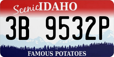 ID license plate 3B9532P