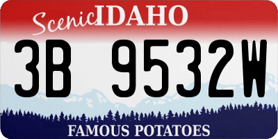 ID license plate 3B9532W