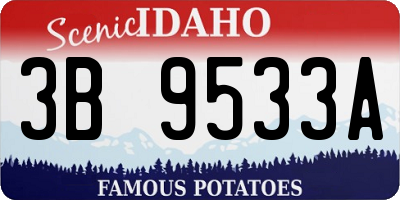 ID license plate 3B9533A