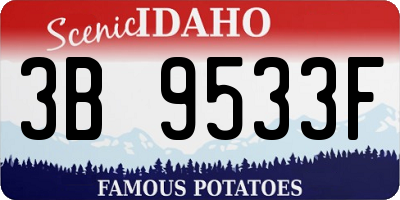 ID license plate 3B9533F