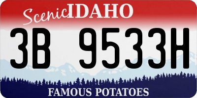 ID license plate 3B9533H