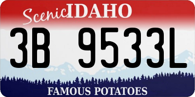 ID license plate 3B9533L