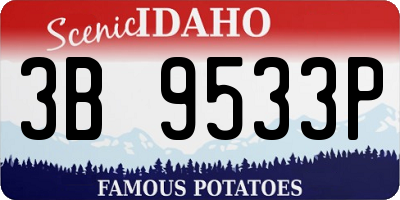 ID license plate 3B9533P